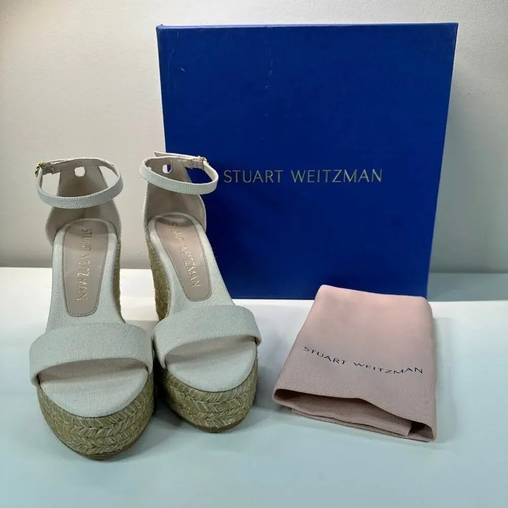 LNWB | Stuart Weitzman | Platform Sandals | Beige | Size 8.5 US